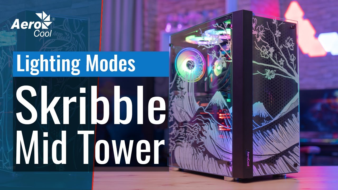 Skribble Mid Tower Case - Lighting modes
