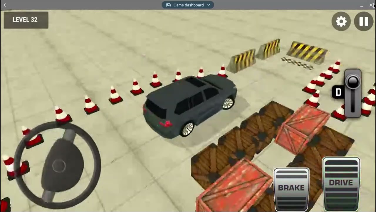 playing  car parking game