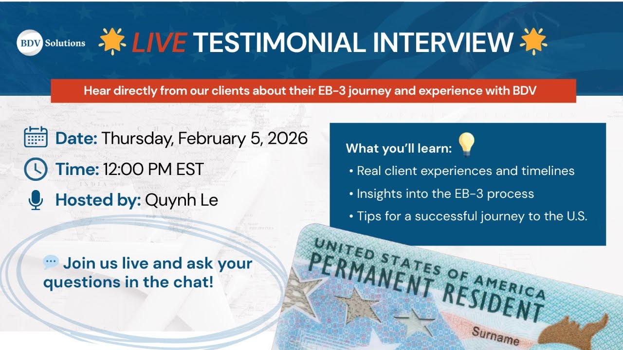 From Nepal to a U.S. Future | EB-3 Client Story (LIVE)