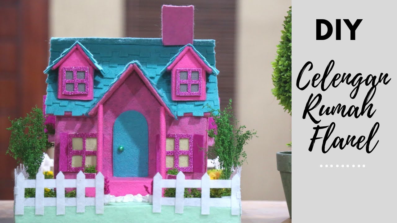 cara membuat celengan rumah dari kain flanel | BEST OUT OF WASTE | IDE KREATIF