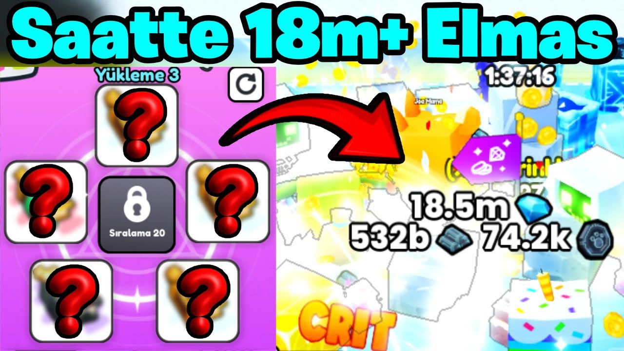 💎 *P2P/F2P* G&uuml;nde *50M+ Elmas* T&uuml;m Zamanların En İyi Elmas Kasma Taktiği!! | Pet Simulator 99