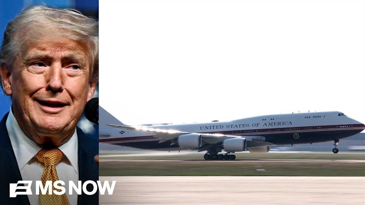 Trump UNEXPECTEDLY switches planes from Qatari-gifted jet back to old AF1