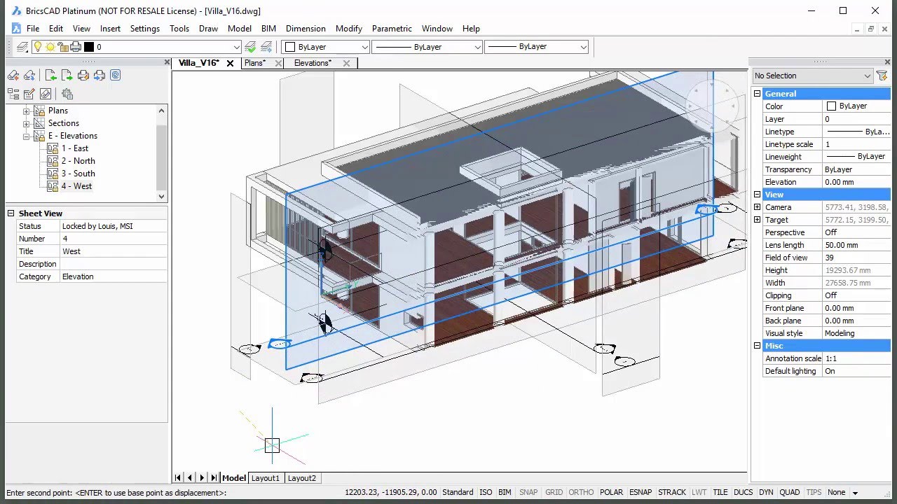 Plans, Sections and Elevations in BricsCAD BIM