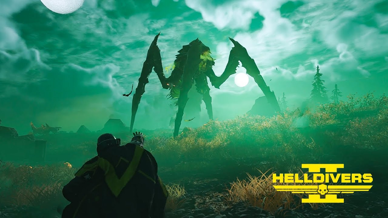 A Giant Bug Monster Boss in Helldivers 2....