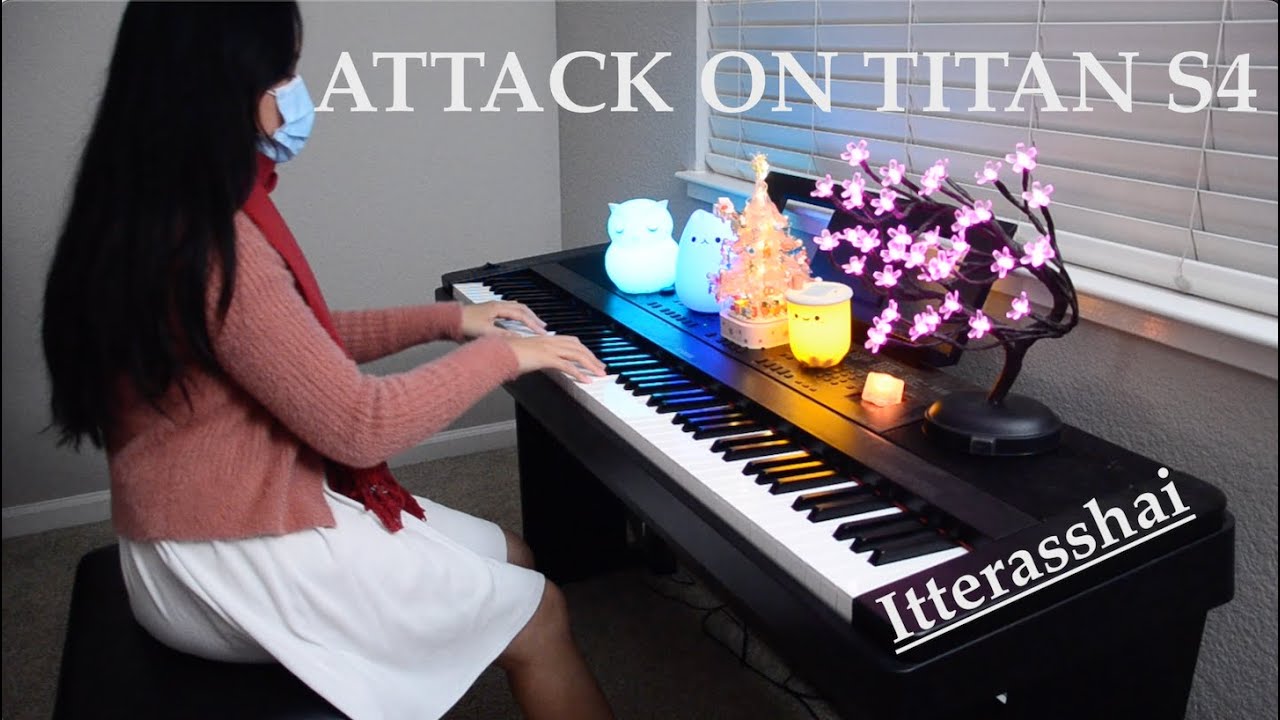 Mikasa played Attack on Titan Final ED on piano (Itterasshai)