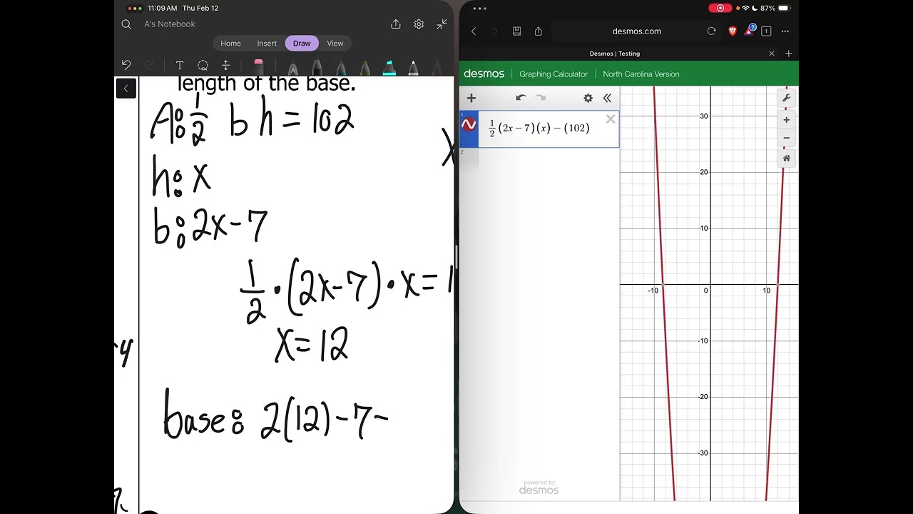 Math 2 Unit 2 Lesson 11: Quadratic Applications