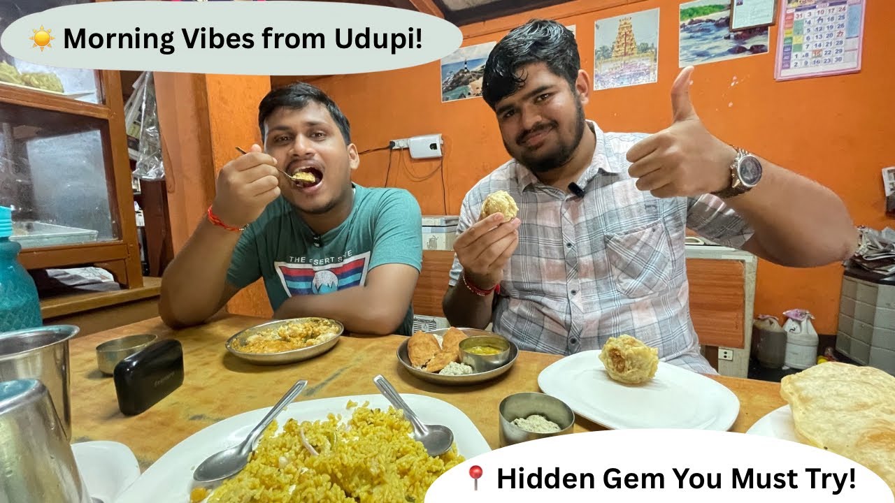 Hidden Gem in Udupi 😍 | Hotel Mandarthi – Authentic South Indian Breakfast Under ₹100 