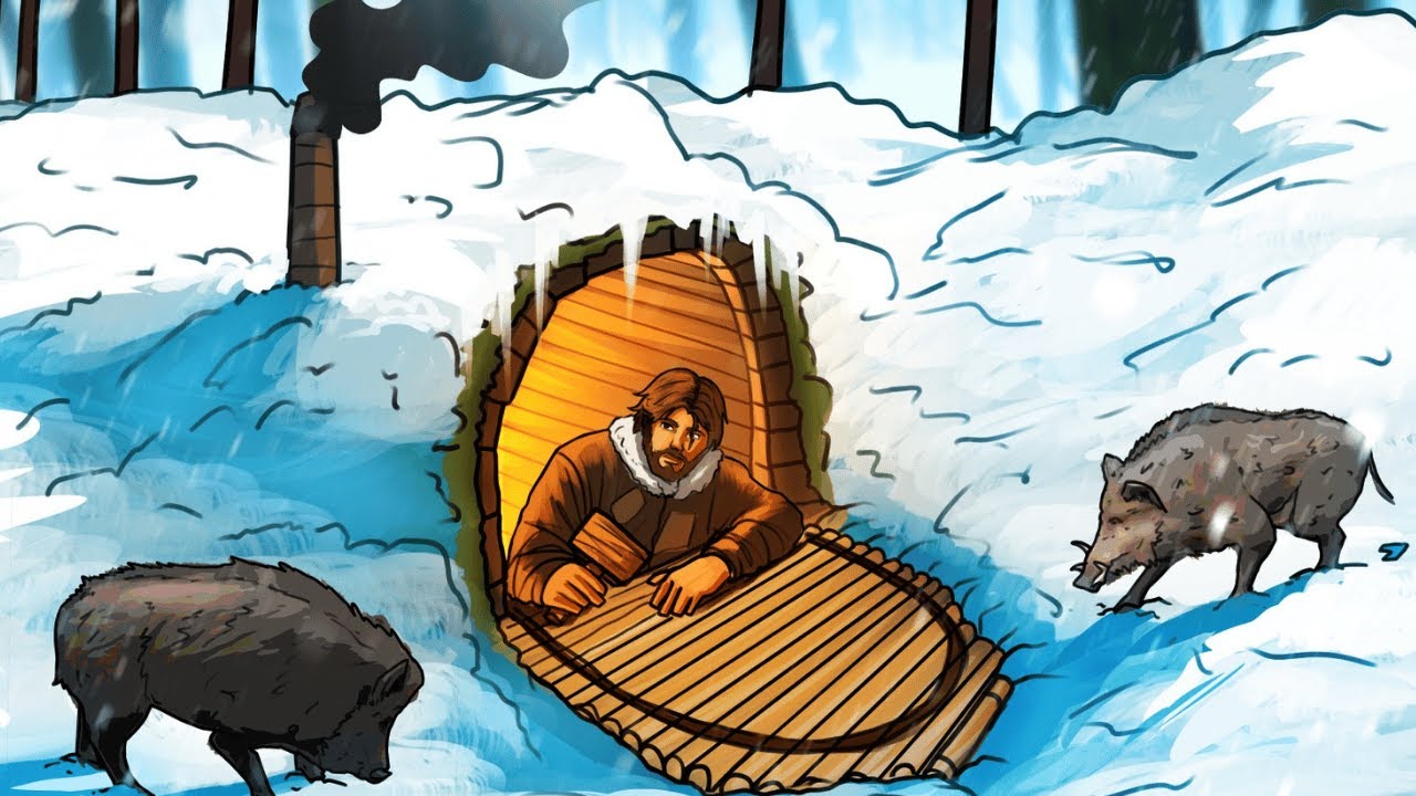 I Built a Secret Underground Hideout in the Snow!