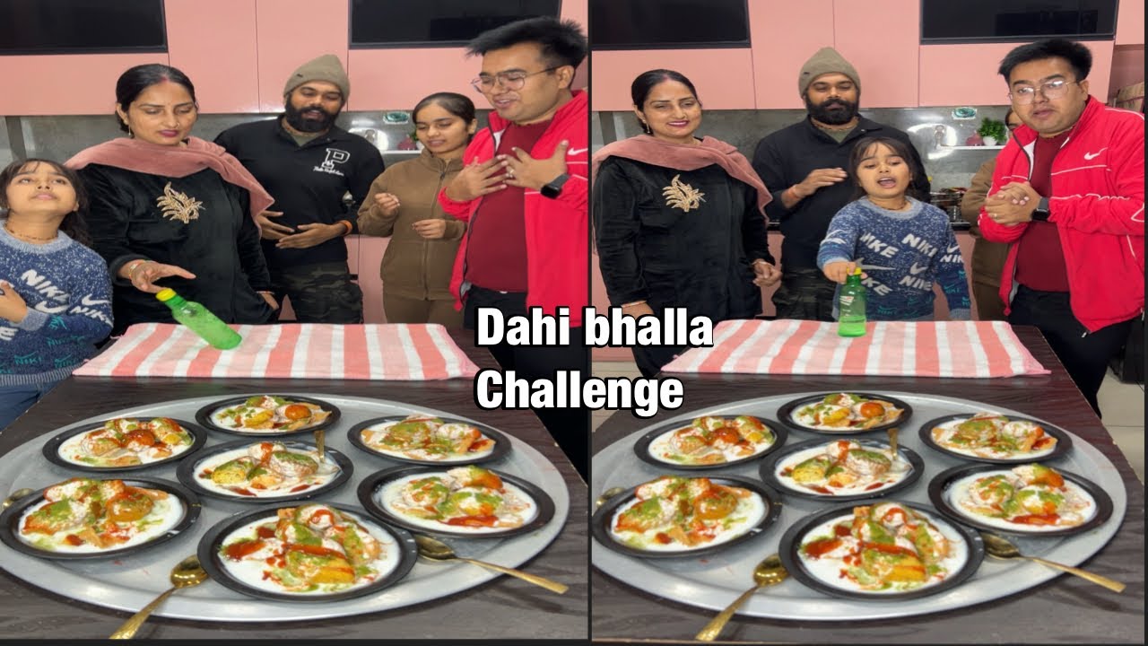 By standing the bottle 10 times you will get Dahi Bhalla!#punjabifoodchallenge #myfamilymyteam 