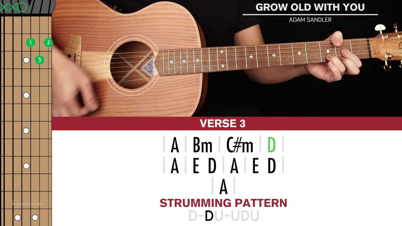 Grow Old With You Guitar Cover Adam Sandler 🎸|Tabs + Chords|