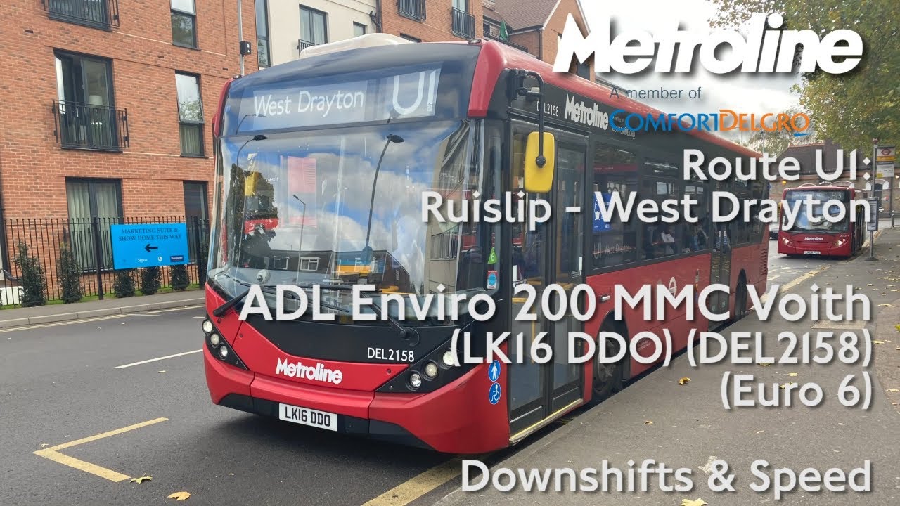 Downshifts & Speed | Metroline West Route U1 | LK16 DDO (DEL2158) | ADL Enviro 200 MMC Voith