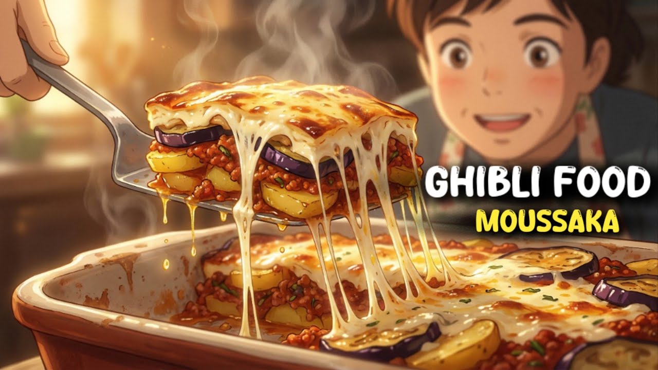 Cooking Moussaka in a Greek Village | Ghibli-StyleCozy Cooking | Relaxing Anime Cooking ASMR