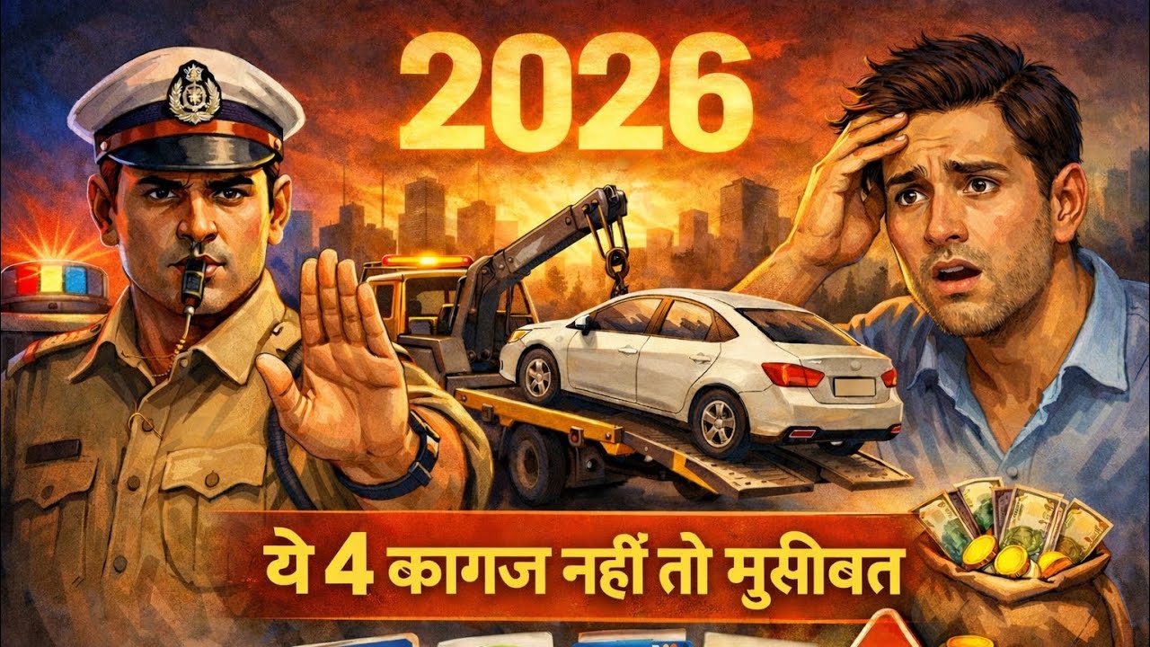 🚨 Traffic Rules 2026 | 4 ज़रूरी Documents नहीं तो गाड़ी ज़ब्त 😱
