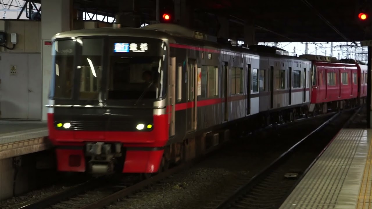 2026年3月9日(月)　1810レ　急行　豊橋　←岐　3163F+3534F　豊→　名鉄一宮駅入線