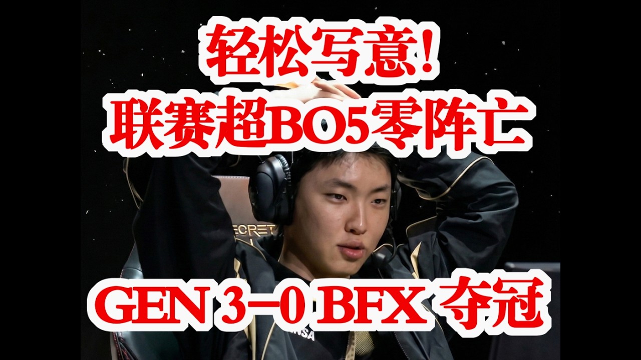 联赛超零阵亡轻松写意！GEN3-0横扫BFX斩获LCK杯冠军