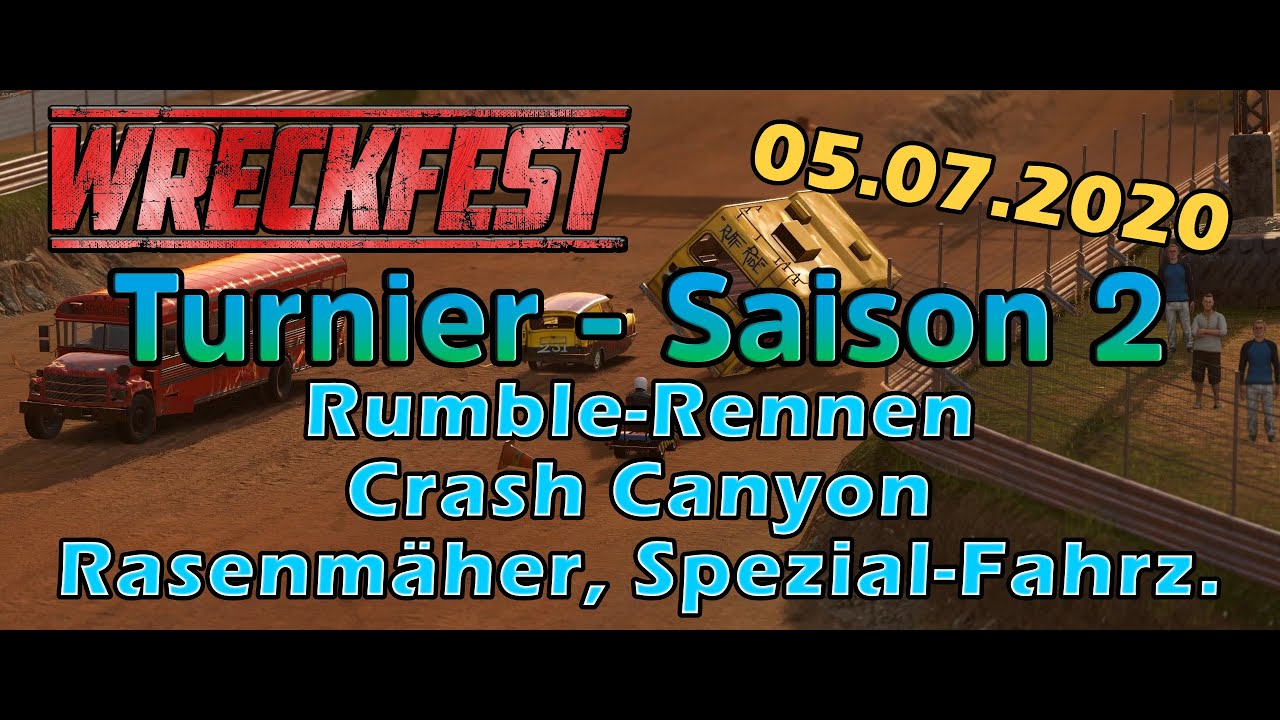 ᴜᴡʜᴅ | Wreckfest - Turnier - Rumble-Rennen - Crash Canyon (Hauptstrecke) - Saison 2 - 05.07.2020