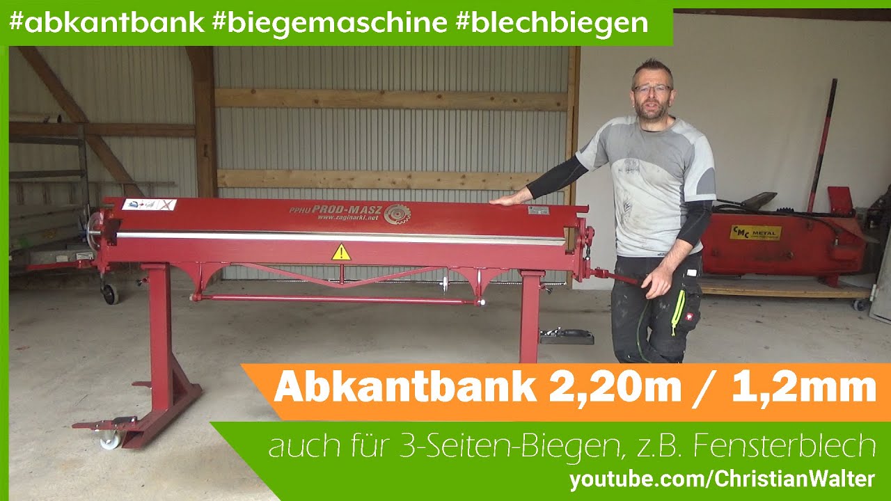 Abkantbank / Biegemaschine 2,20m - auch für Fensterbleche