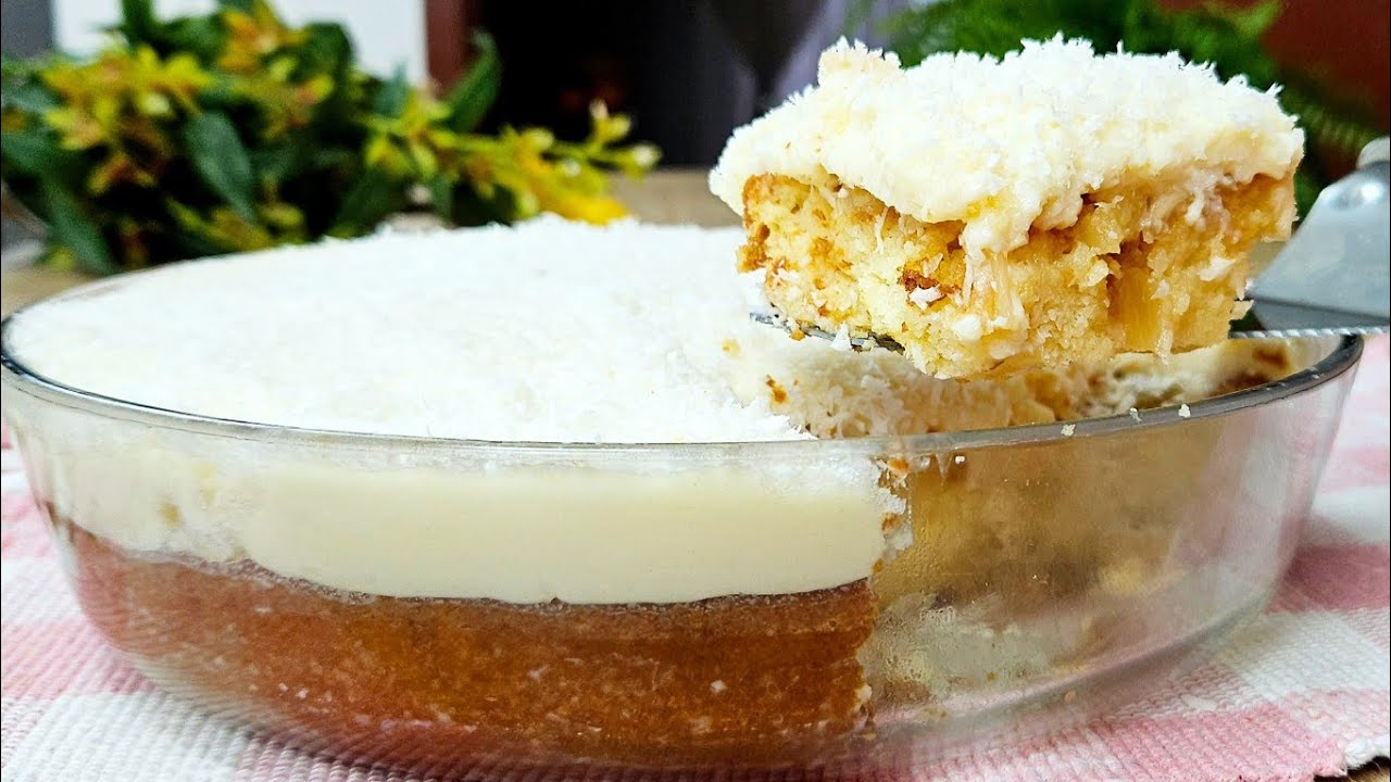BOLO GELADO DE ABACAXI - MASSA FÁCIL E  SUPER FOFINHA