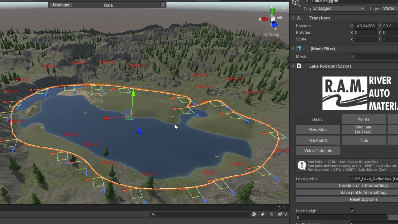 Creating Lakes with River Auto Material
