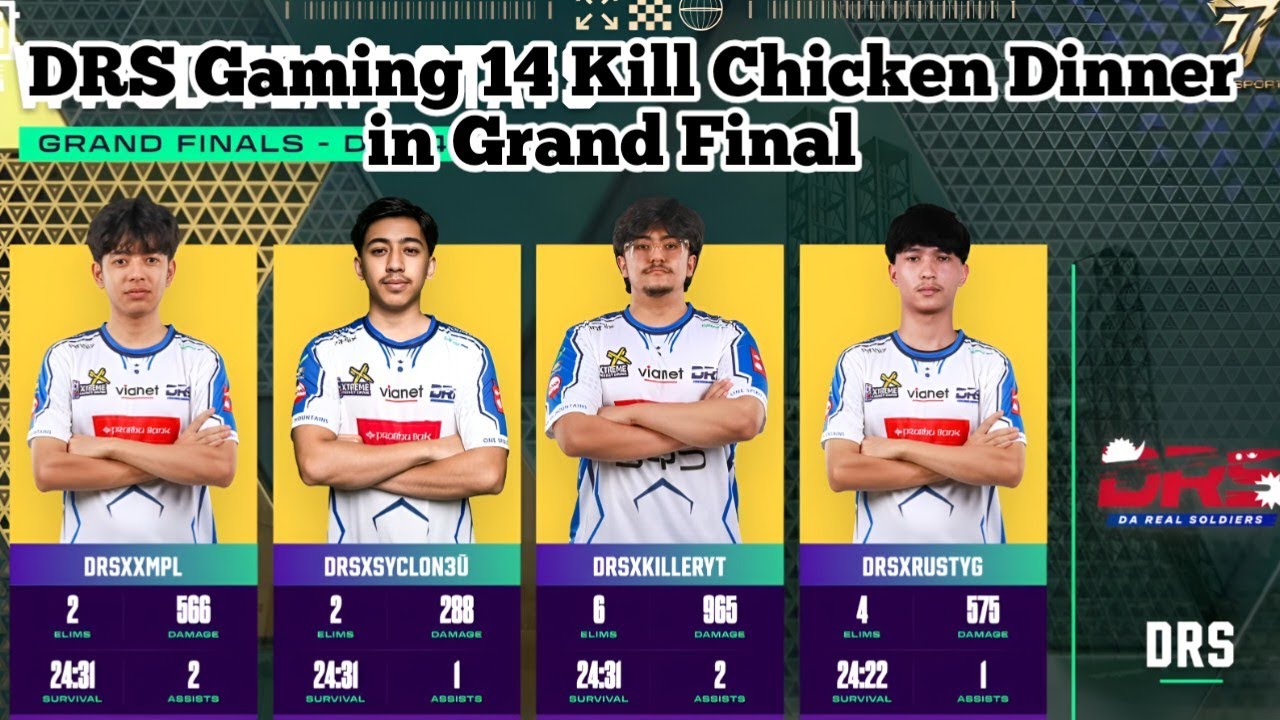 DRS Gaming 14 Kill Chicken Dinner in Grand Final #drsgaming #pubgmobile #pubg #chickendinners 