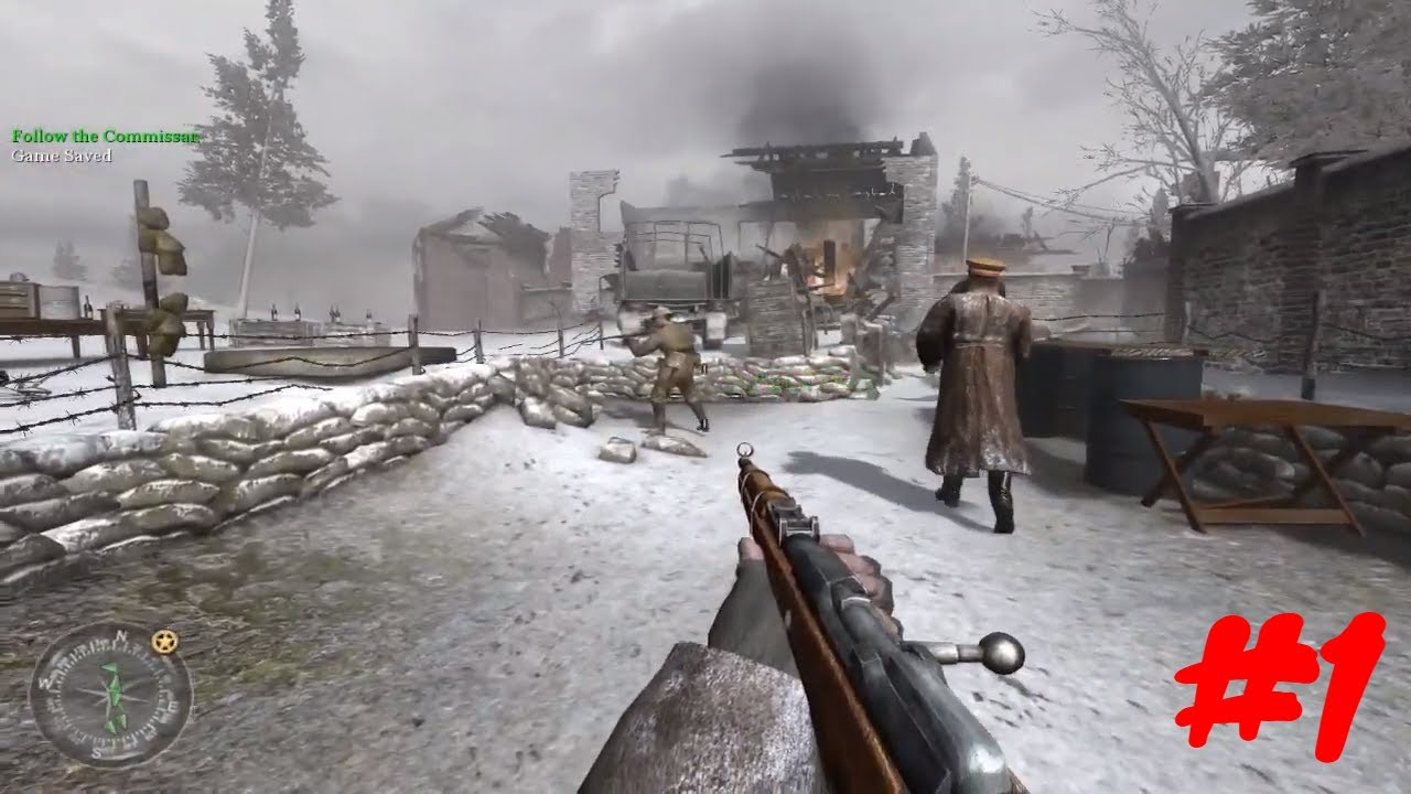 The FIRST Mission in CALL OF DUTY 2! (''RED ARMY TRAINING'' Walkthrough No Commentary)
