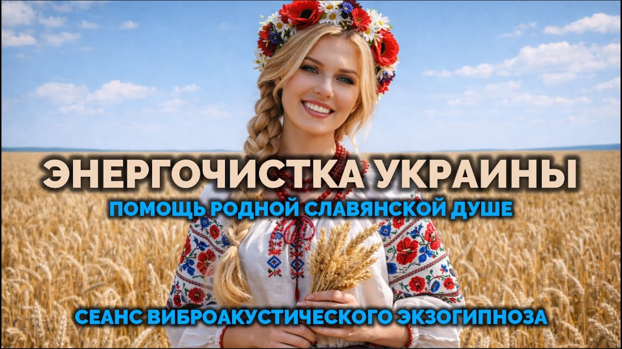 ЭНЕРГОЧИСТКА УКРАИНЫ. Сеанс ВИБРОАКУСТИЧЕСКОГО ЭКЗОГИПНОЗА