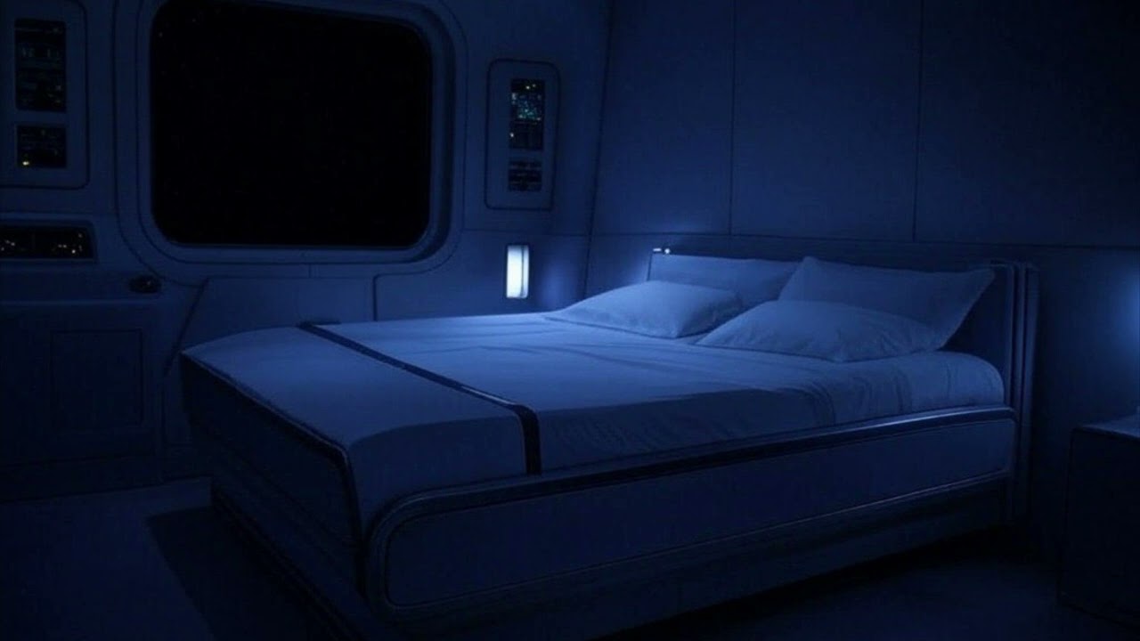 Space Ship Sleeping Quarters ASMR Background Ambience | 10 Hours | Sleep Sounds