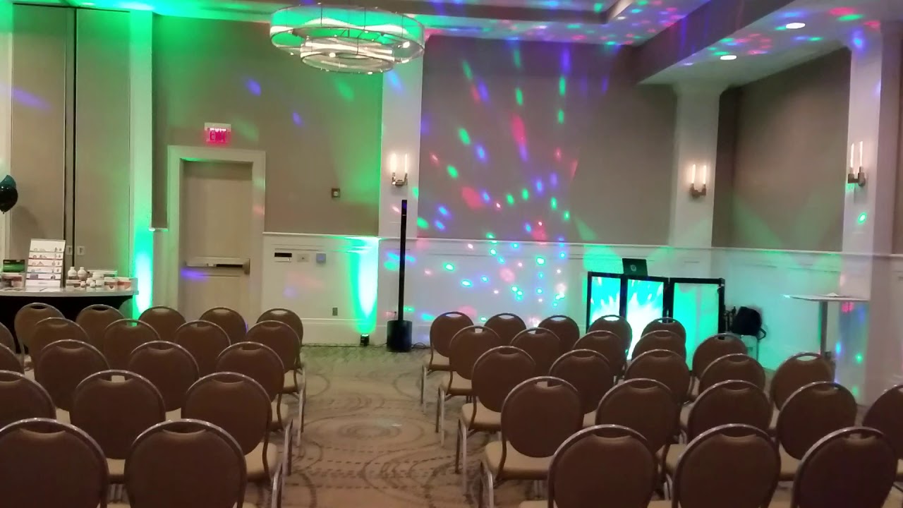 Sound check for corporate event. DJ, Sound Support and Venue Up-Lighting