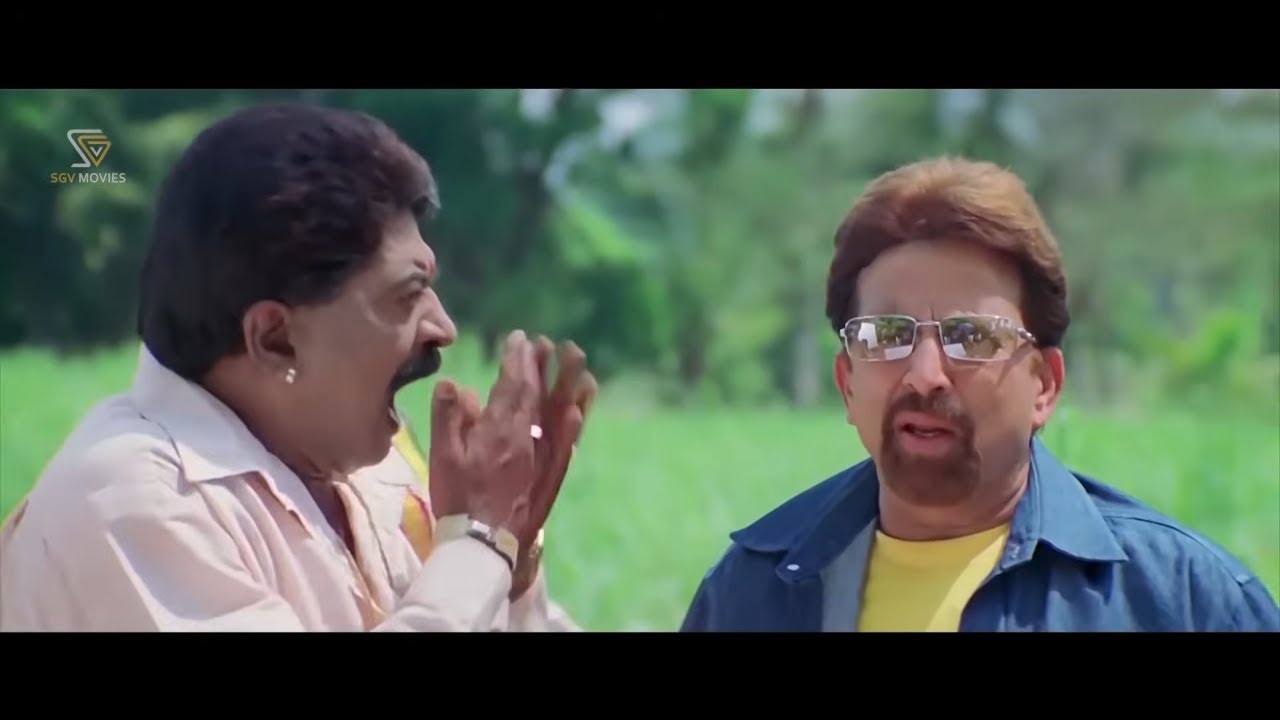Mind Reading Dr. Vishnuvardhan And Ramesh Family Best Comedy Scene | Apthamitra Kannada Movie Part 1