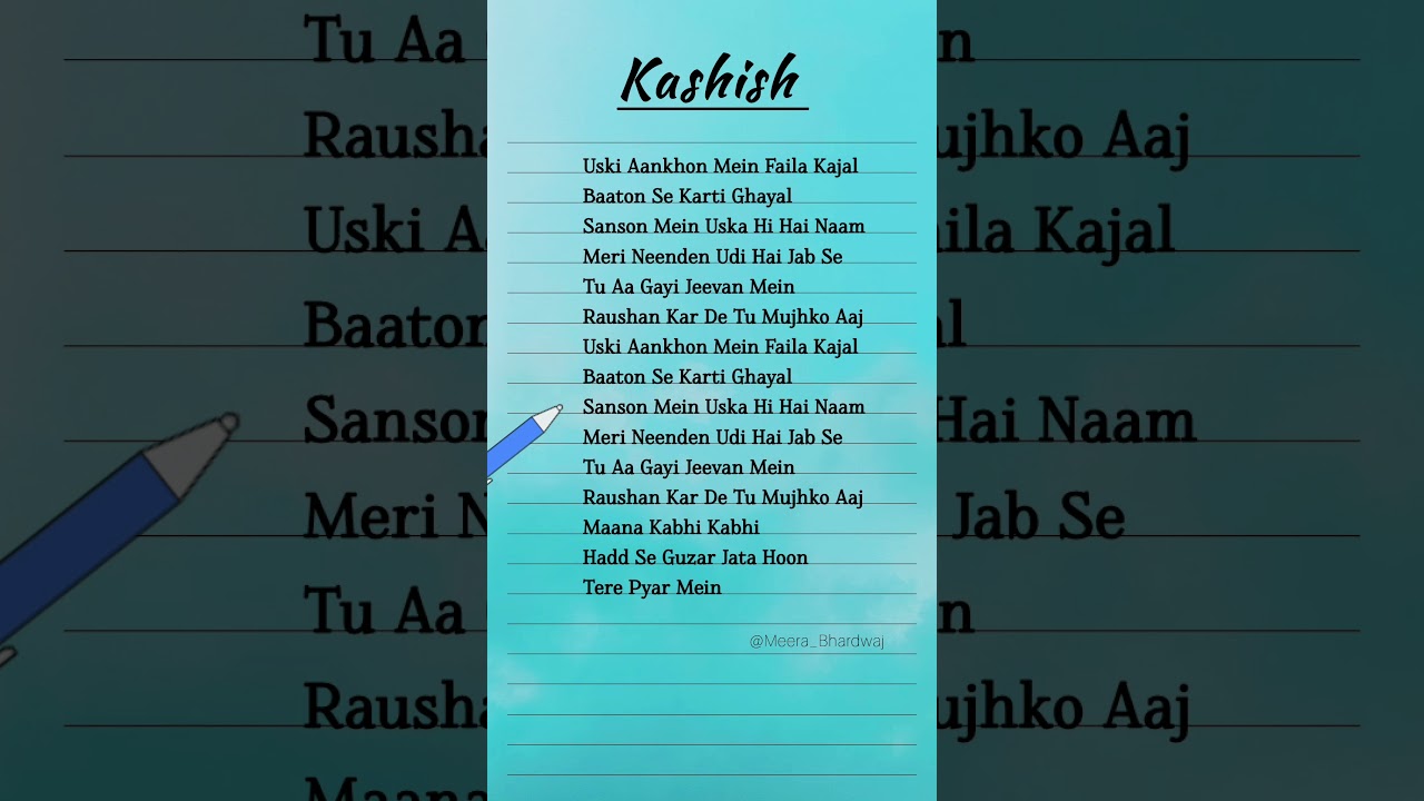 Kashish Lyrics - Ashish Bhatia, Kashish Ratnani, and Omkar Singh 