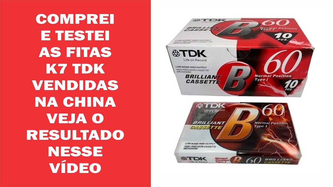 Testei as fitas k7 TDK vendidas no AliExpress