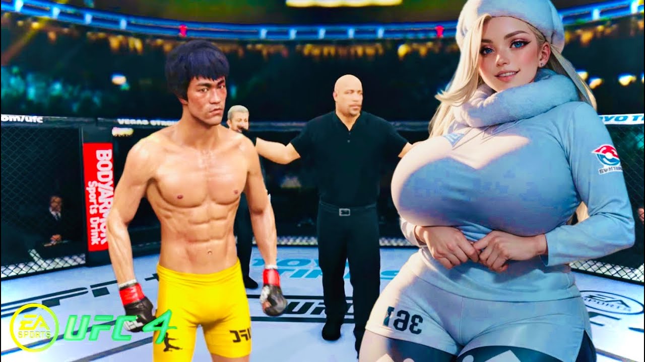 PS5 | Bruce Lee vs. Blonde Super Barbie Model [EA Sport UFC 4]🥊
