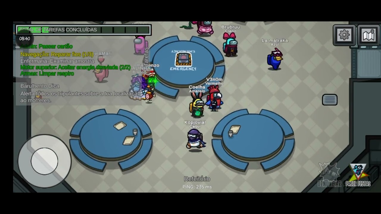 Jogando among'us (sala publica, só o caus KAKAKAKAK)