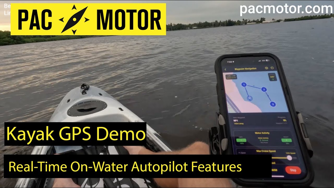 PacMotor GPS Demo – Real-Time On-Water Autopilot Features
