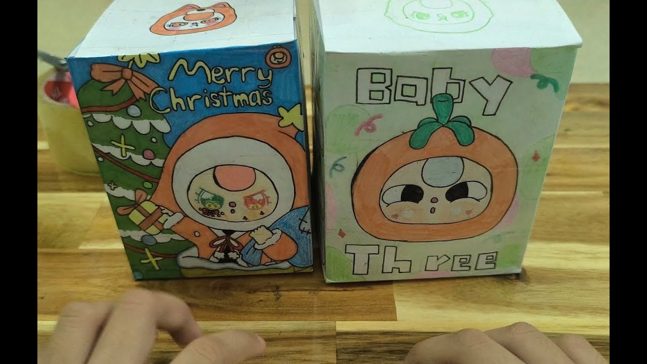 UNBOX BABY THREE GIẤY GIÁNG SINH TỰ LÀM