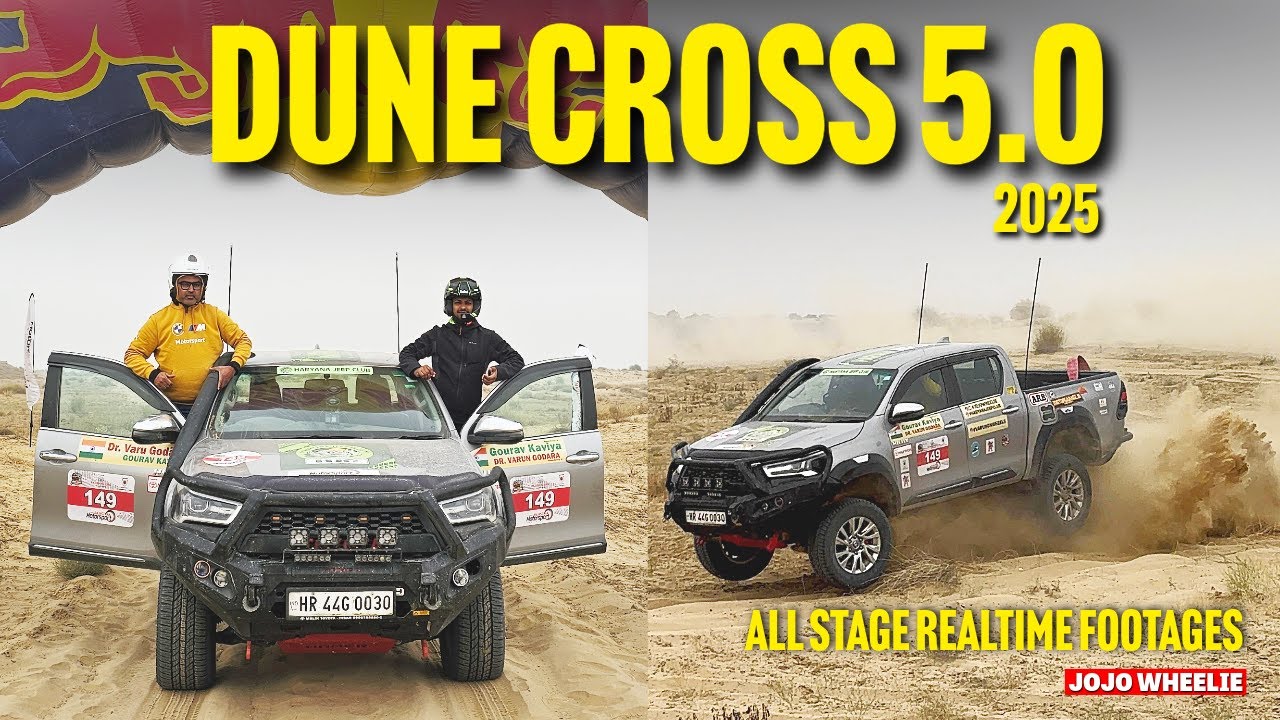 DUNECROSS 5.0 2025, all stages in 1 video | GoPro POV Car Rally | Haryana Jeep Club | TOYOTA HILUX