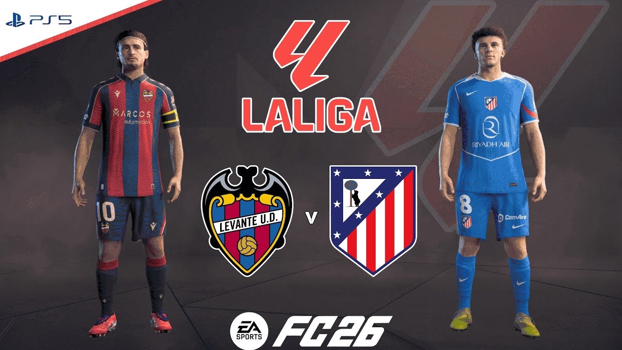 Levante v Atletico Madrid | La Liga 25/26 - Round 22 | Full Match Simulation | FC 26 PS5™[4K]