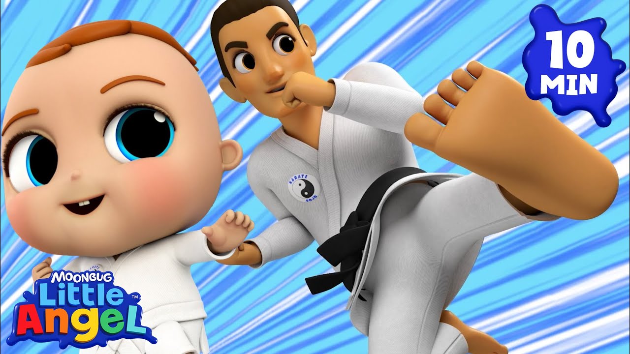 Karate Song! Kick, Punch, Learn | Little Angel Kids Color Songs & Nursery Rhymes 🥋👶✨