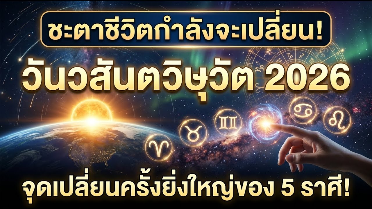 ชะตากำลังเปลี่ยน! ศุกร์เสี้ยว 2026 วสันตวิษุวัต เปลี่ยนชีวิต 5 ราศีนี้แน่