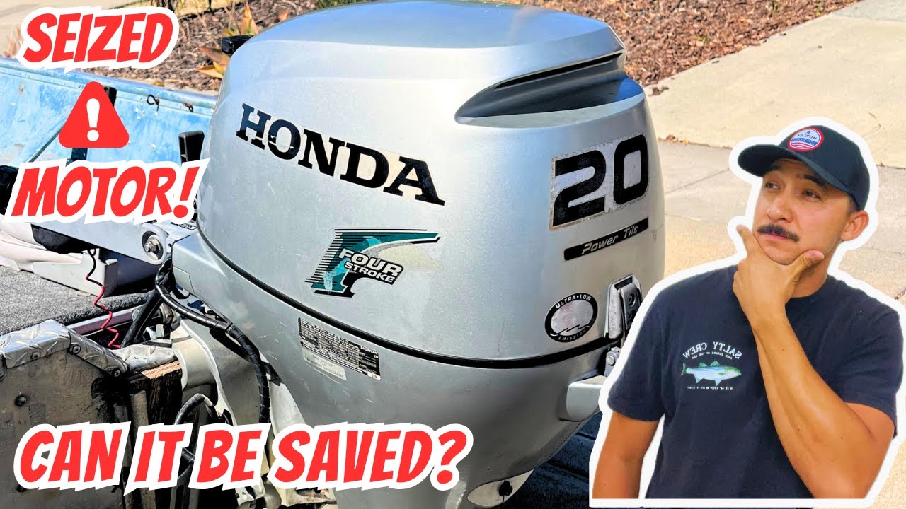 Seized Honda 20hp Outboard Motor Full Restoration