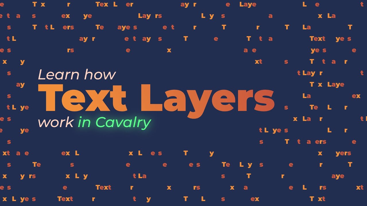 Узнайте, как работают текстовые слои в Cavalry.