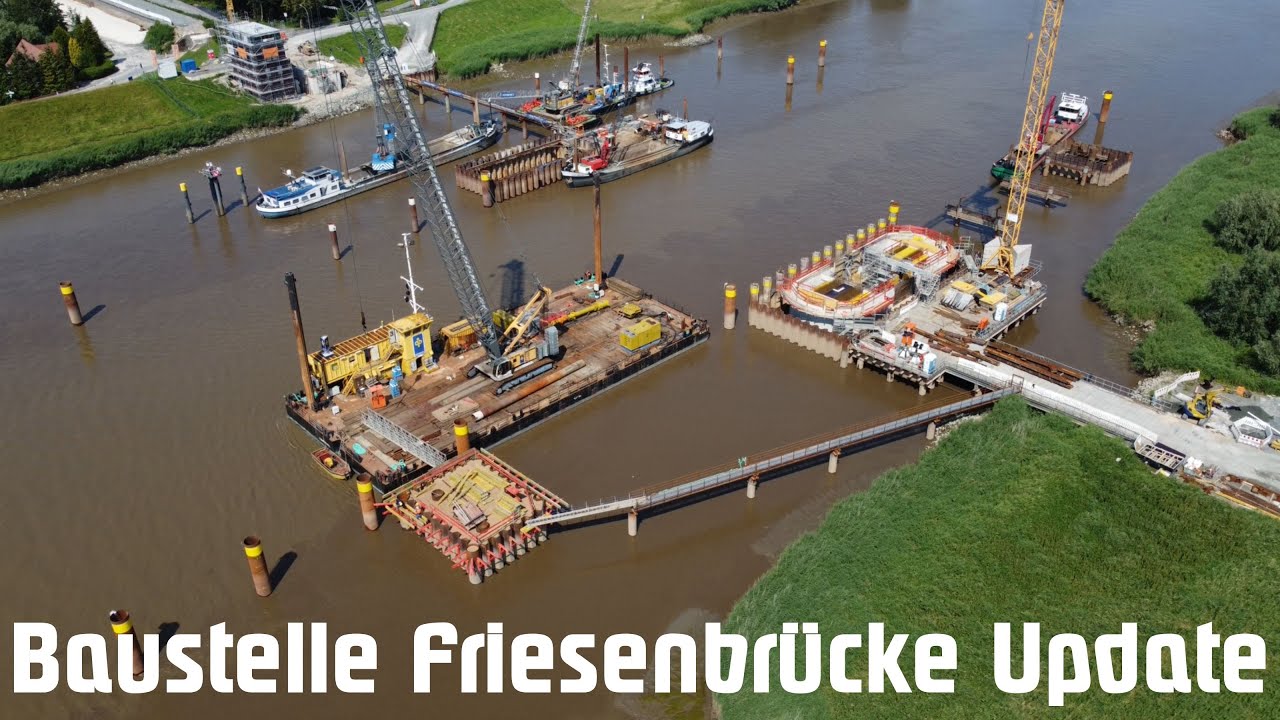 Neubau FRIESENBRÜCKE an der Ems - Bauzustand Juli 2024