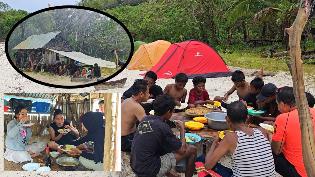 Hari Ke 17 di Pulau Terpencil IKAN HIDUP JADI SANTAPAN BERSAMA