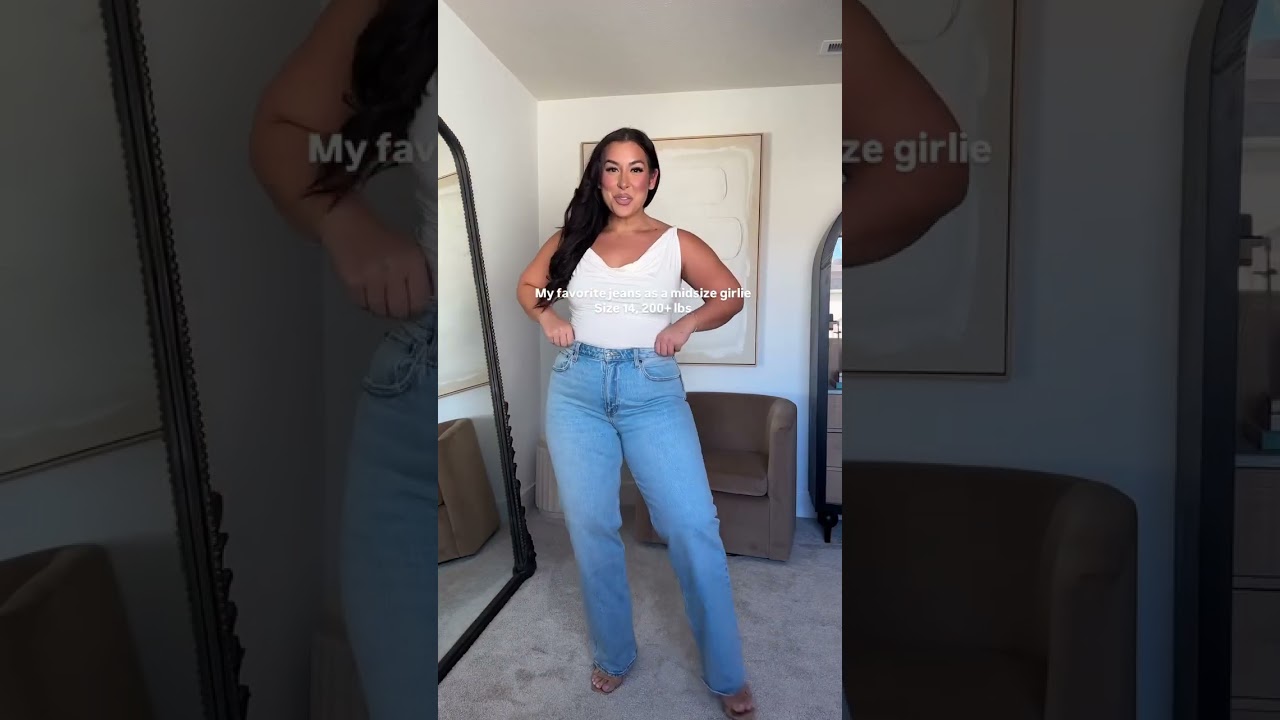 My favorite jeans as a midsize girl size 14, 200+ pounds! #midsizefashion #denim #stylingtips #ootd