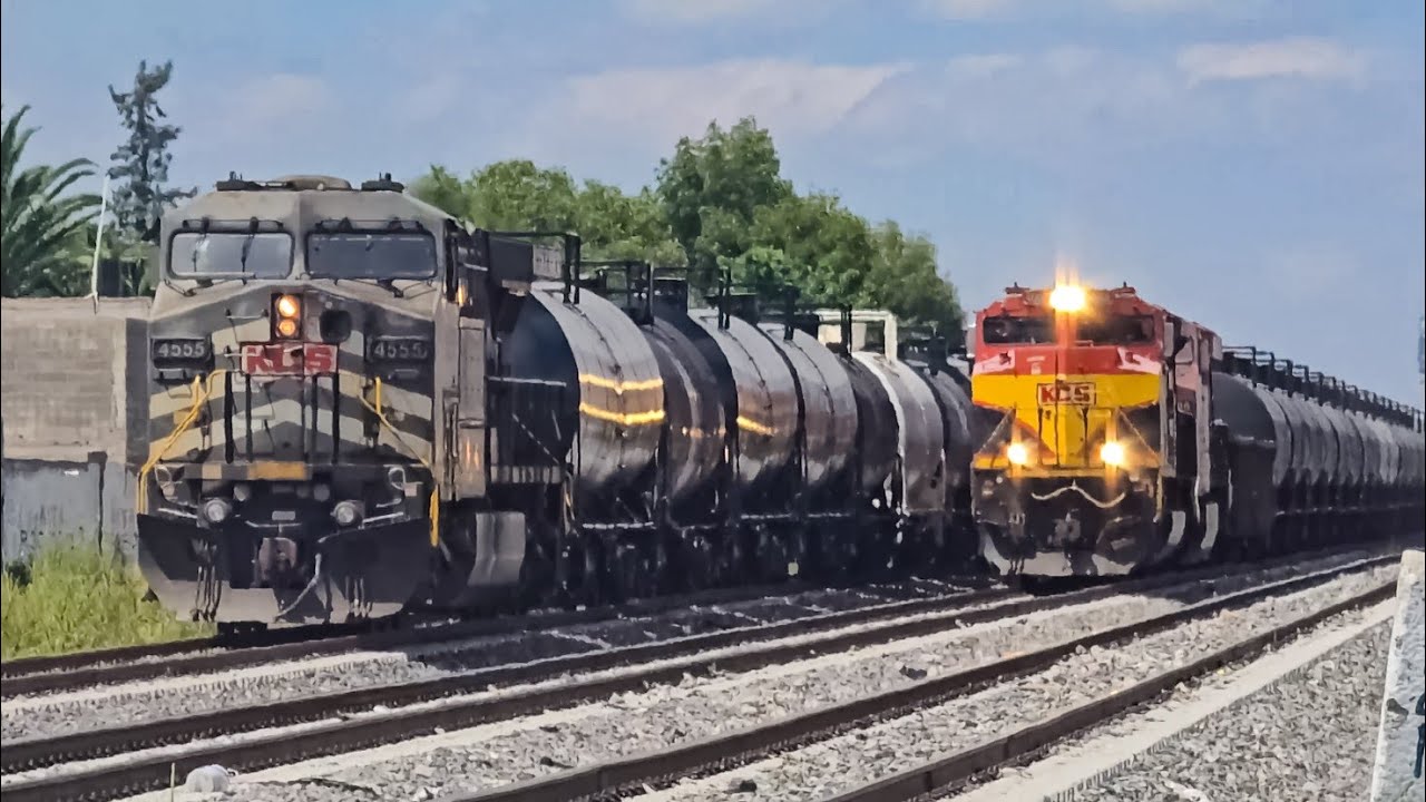 ¡INCREÍBLES TRENES Y ENCUENTRO CPKC DESDE EL PATIO DE SAN LUIS POTOSÍ! ASÍ SALEN LOS TRENES EN SLP!