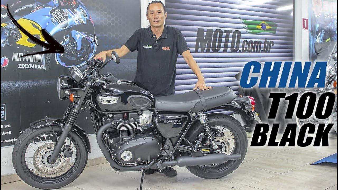 BONNEVILLE T100 BLACK - tecnologia com design retrô da Triumph