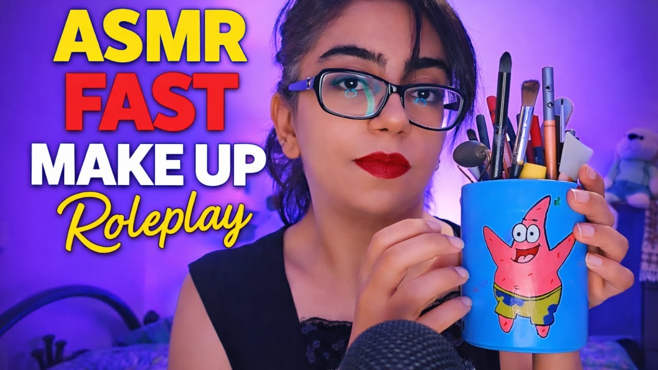 ASMR Quick Makeup Transformation ✨ Fast Face Touching & Tingles