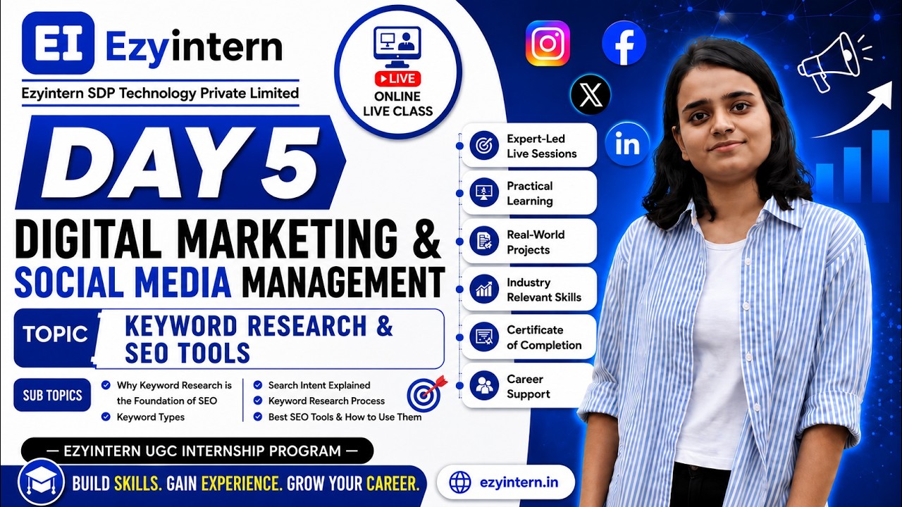 Day 5: Keyword Research & SEO Tools | EzyIntern UGC Internship Program