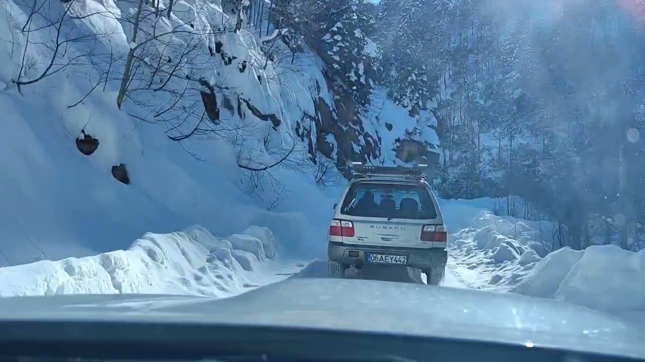 Forester'lar karlı yollardaaa