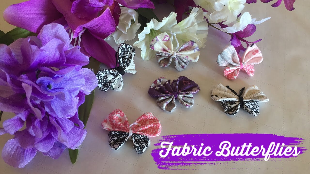 DIY fabric butterflies